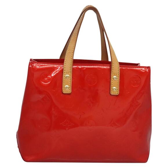 LOUIS VUITTON Monogram Vernis Reade PM Hand Bag Red Rouge M91088 - Picture 3 of 13